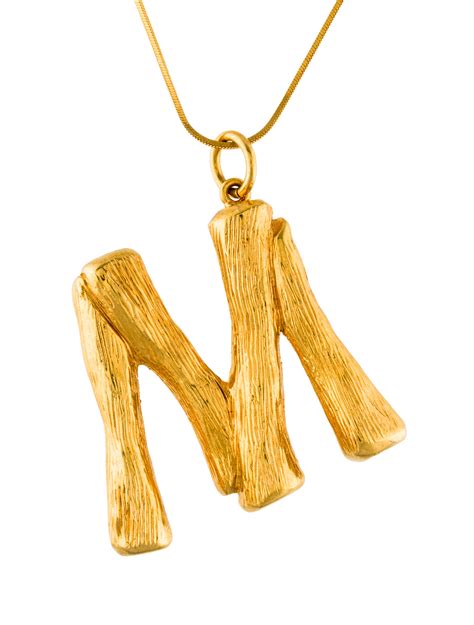 celine alphabet necklace bamboo